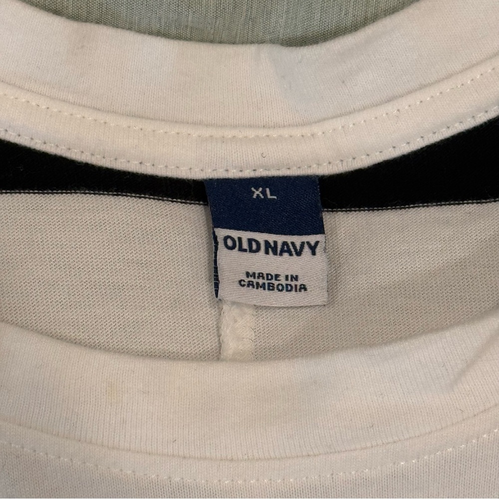 Old Navy Dark Blue White Stripe Sleeveless Mini Shift Dress XL - Picture 4 of 5